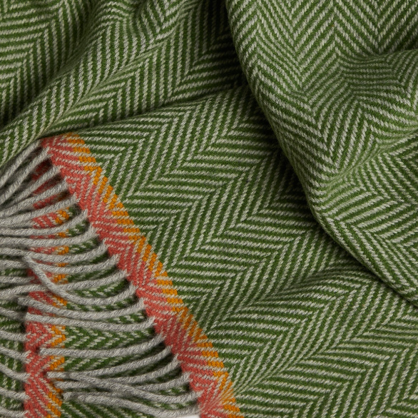 Personalised Throw by Foxford -Barrow Green Cashmere and Lambswool IRISH LUXURY