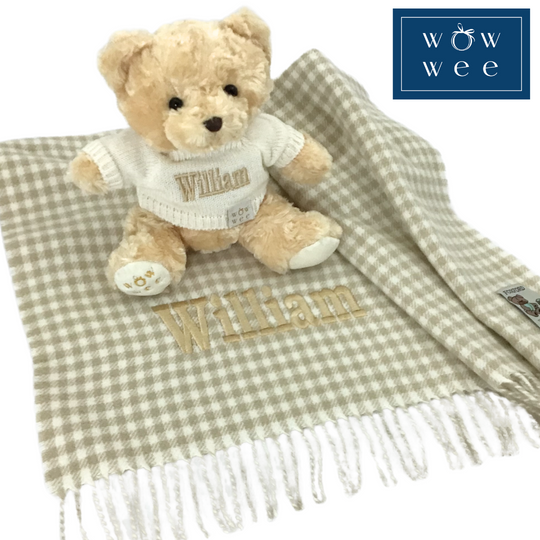 Personalised Luxury Baby Blanket and Signature Teddy Bear - IRISH