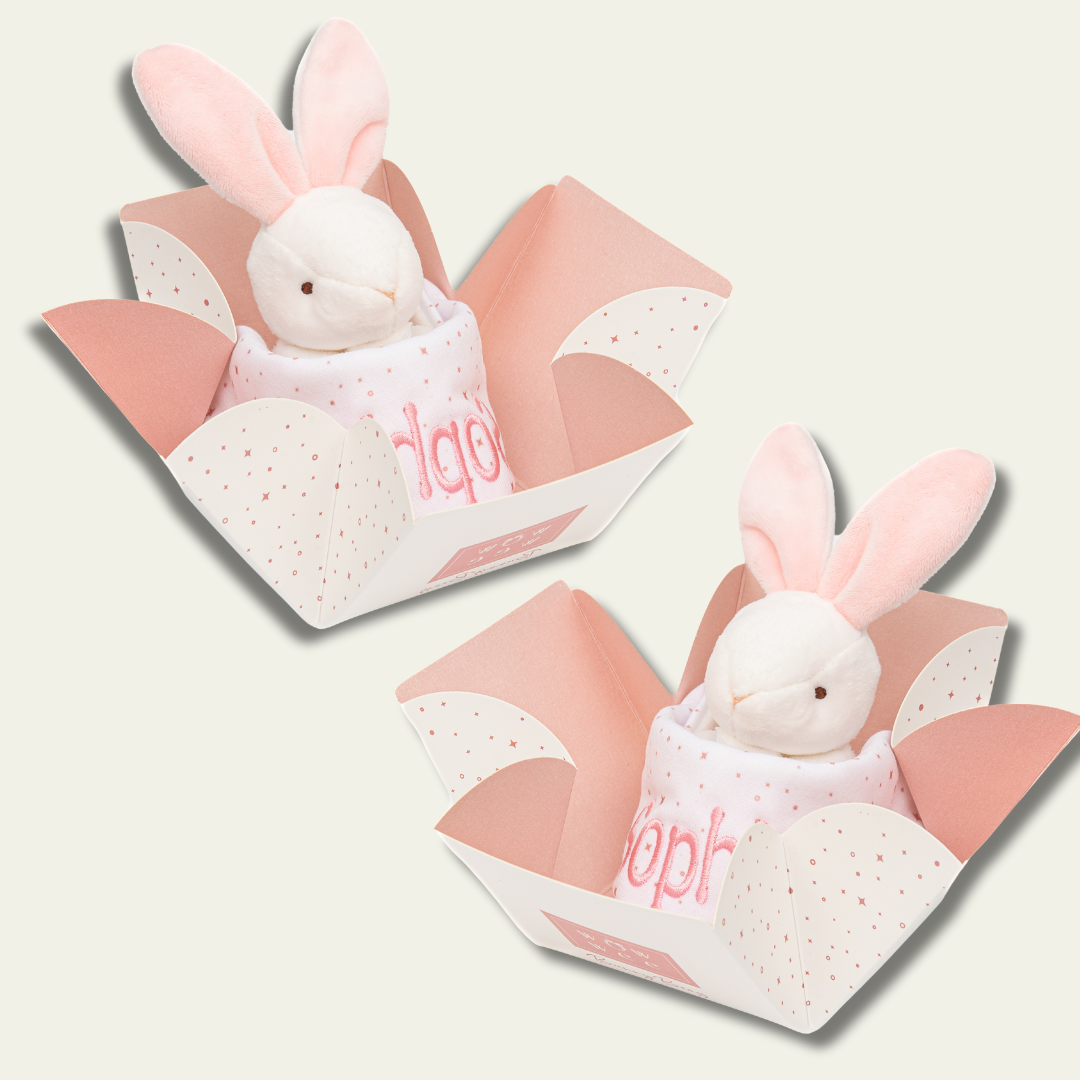 Twin Gift Set - Twin Bunny Beaga Pink- Quality Irish Design