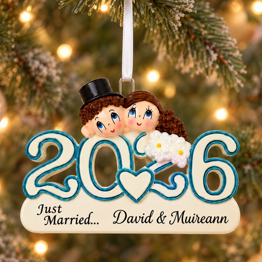Personalised Christmas Ornament - Just Married 2026
