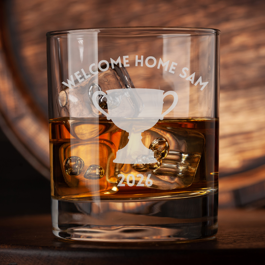 Personalised Eternity Crystal Whiskey Glass - GAA Mayo All Ireland Champions - Welcome Home Sam - TIPPERARY CRYSTAL