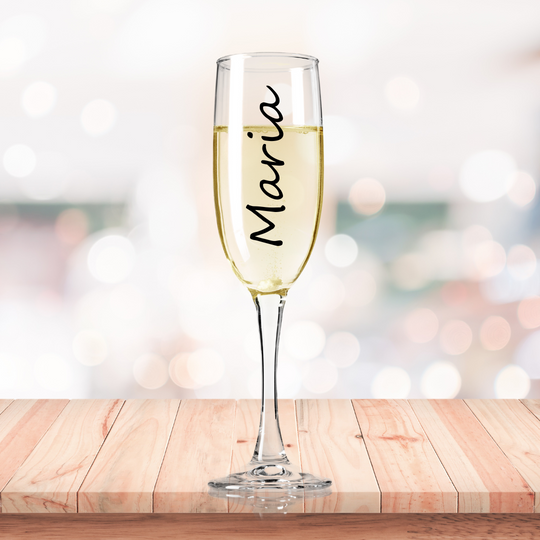 Personalised Fine Glass Champagne Flute