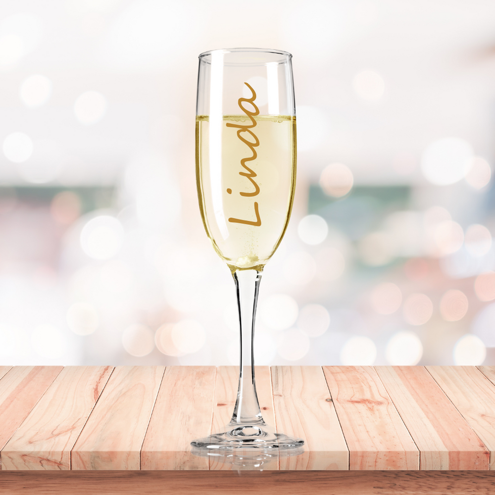 Personalised Fine Glass Champagne Flute