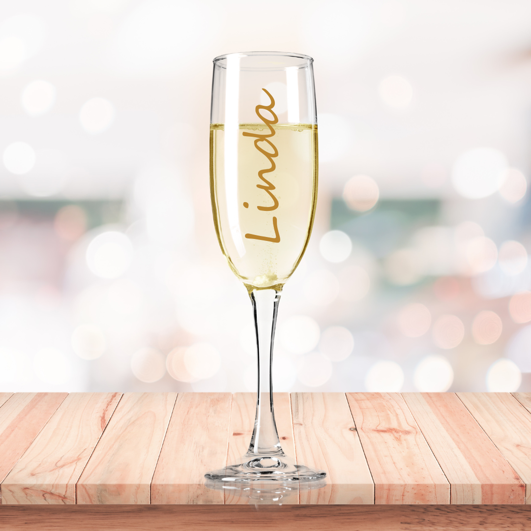 Personalised Fine Glass Champagne Flute