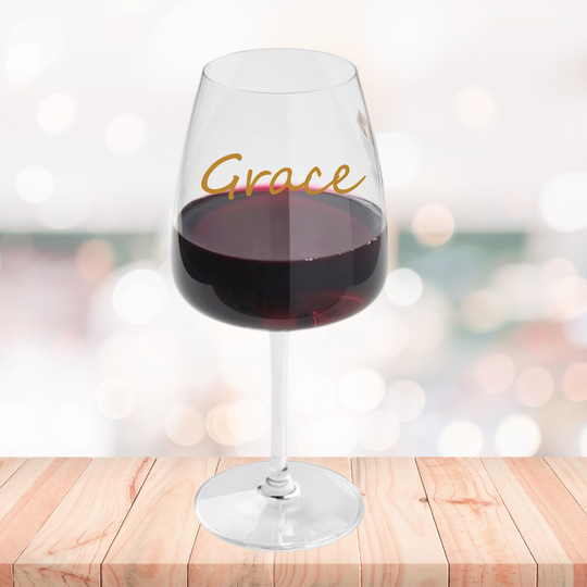 Personalised Red Wine Glass