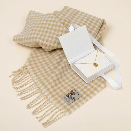 Personalised Baby & Mama Gift Set - Foxford Blanket & Máthair Necklace