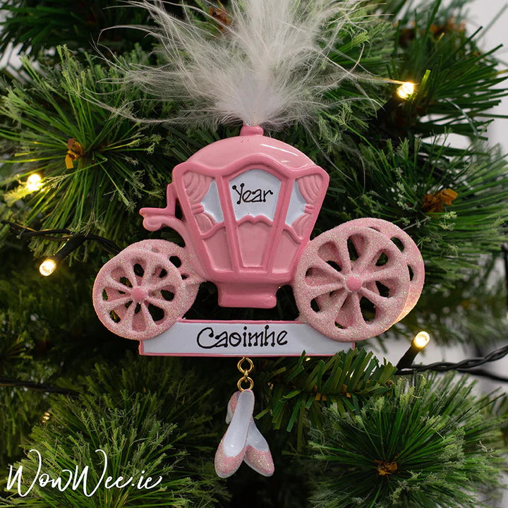 Personalised Christmas Gift Set - Bailey Bear and Princess Carriage Ornament