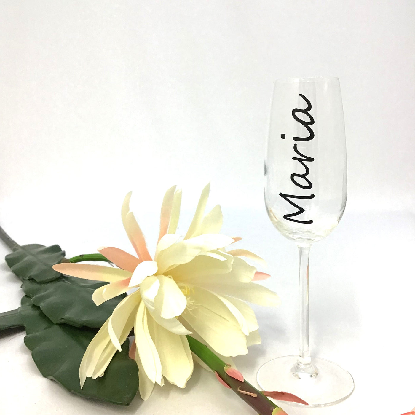 Personalised Fine Glass Champagne Flute