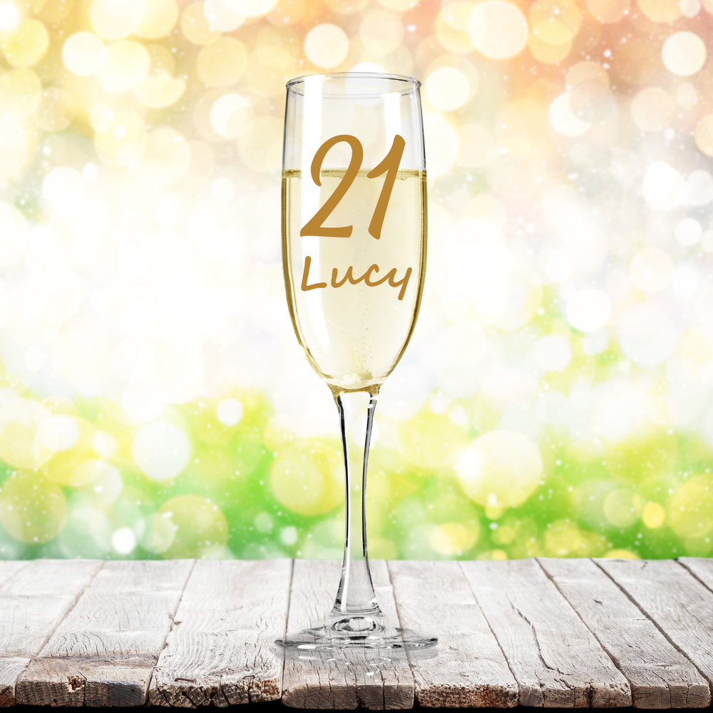 Personalised Birthday Champagne Glass