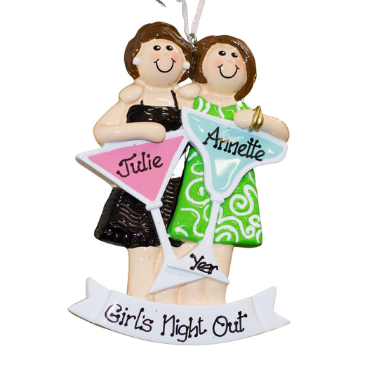 Personalised Christmas Ornament - Cocktail Ladies - Best Friends