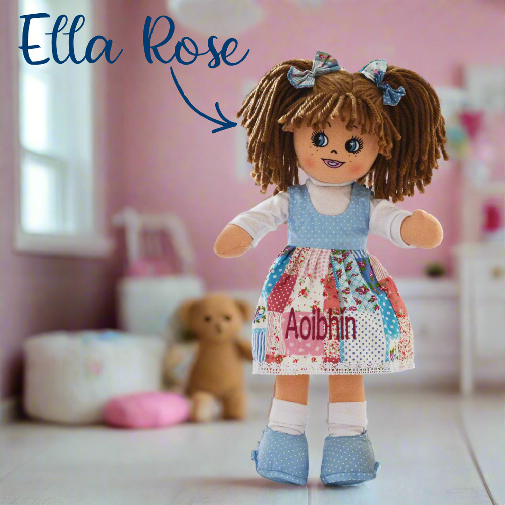 Personalised Rag Doll Gift Set - Ella Rose, PJs & Book - NEW