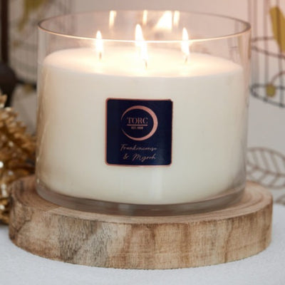 Torc Candles - Frankincense & Myrrh 4 Wick Luxury Large Candle