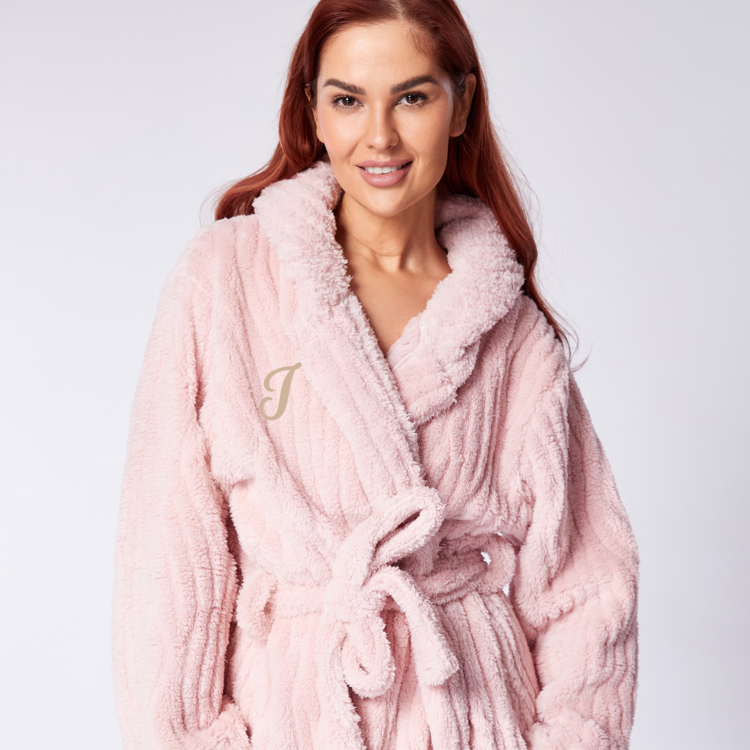 luxury personalised dressing gown Embroidered personalised dressing gown