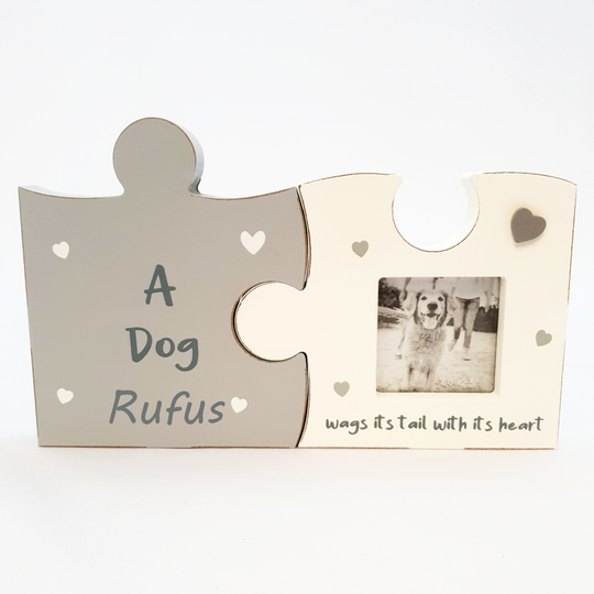 Personalised Dog Jigsaw Photo Frame