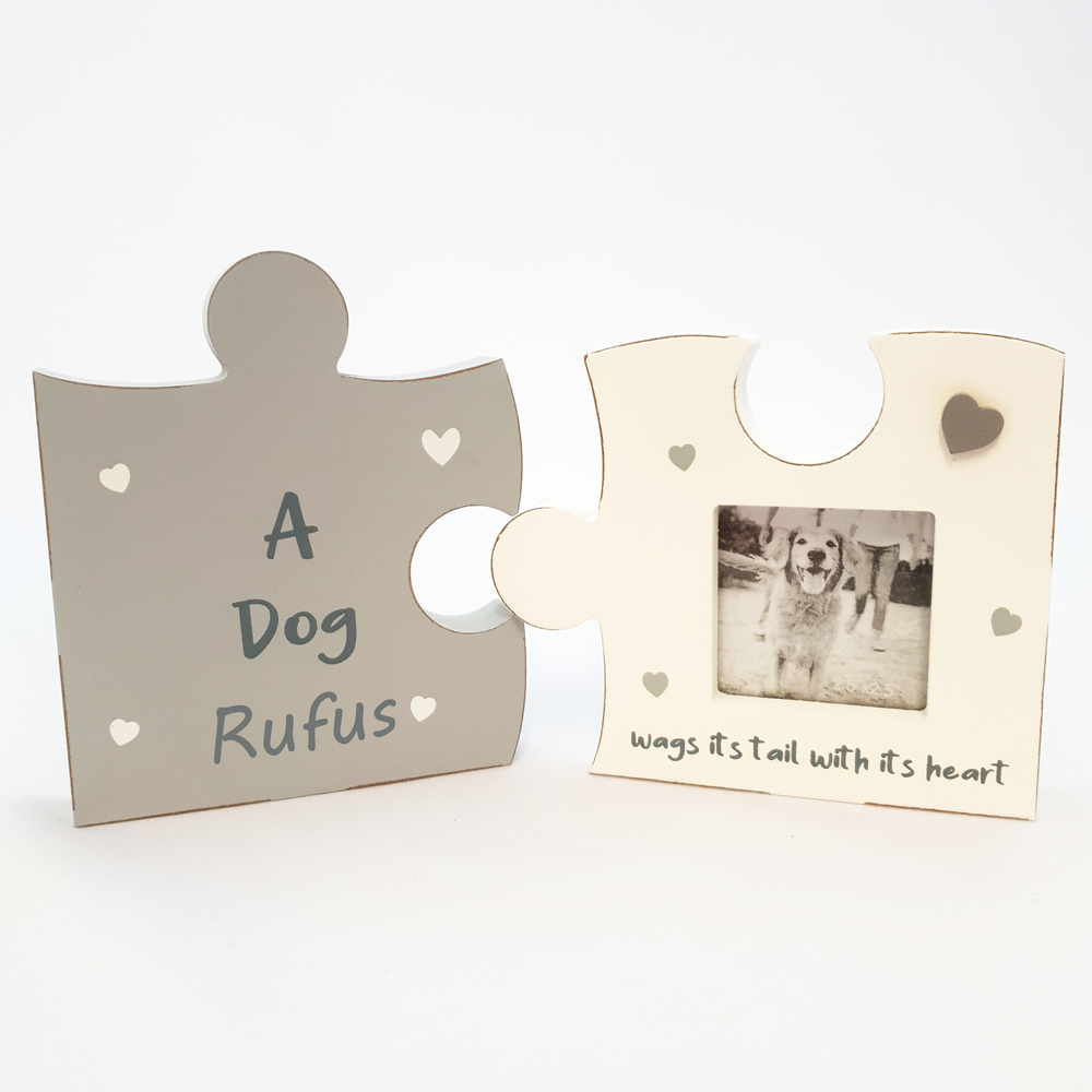 Personalised Dog Jigsaw Photo Frame