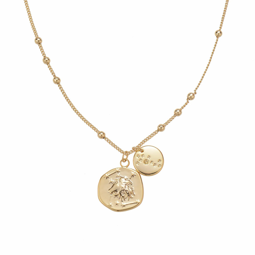 LEO Zodiac Coin Necklace gift for those born July 23 and August 22