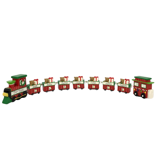 Personalised Linking Train 8 Carriages in 'Our Christmas Express' Gift Box