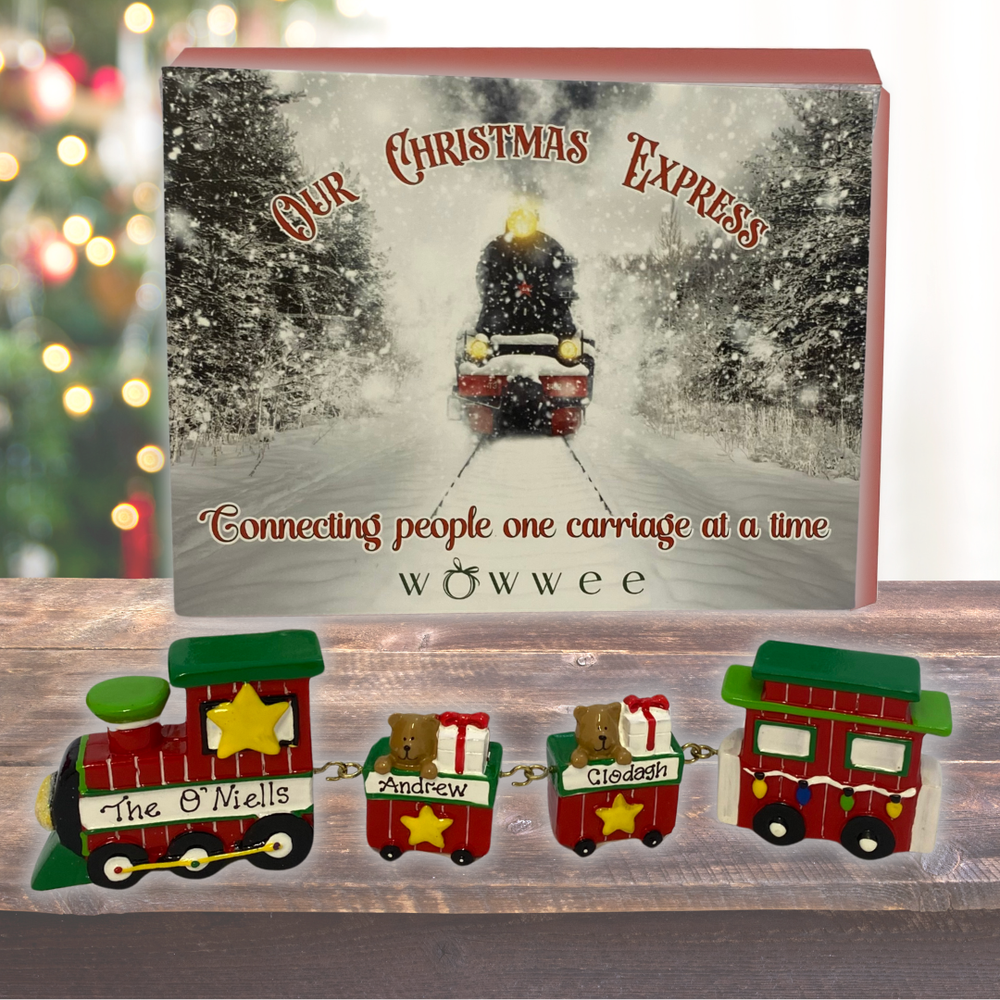 Personalised Linking Train 2 Carriages in 'Our Christmas Express' Gift Box