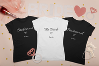 Personalised Hen Night T-Shirts - Simple Heart