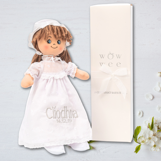 Personalised Christening Rag Doll - Award Winning BEST SELLER ⭐️⭐️⭐️⭐️⭐️