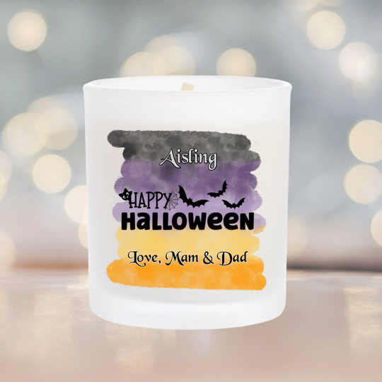 Personalised Halloween Candle - Happy Halloween