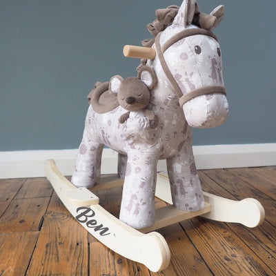Personalised Rocking Horse - Biscuit