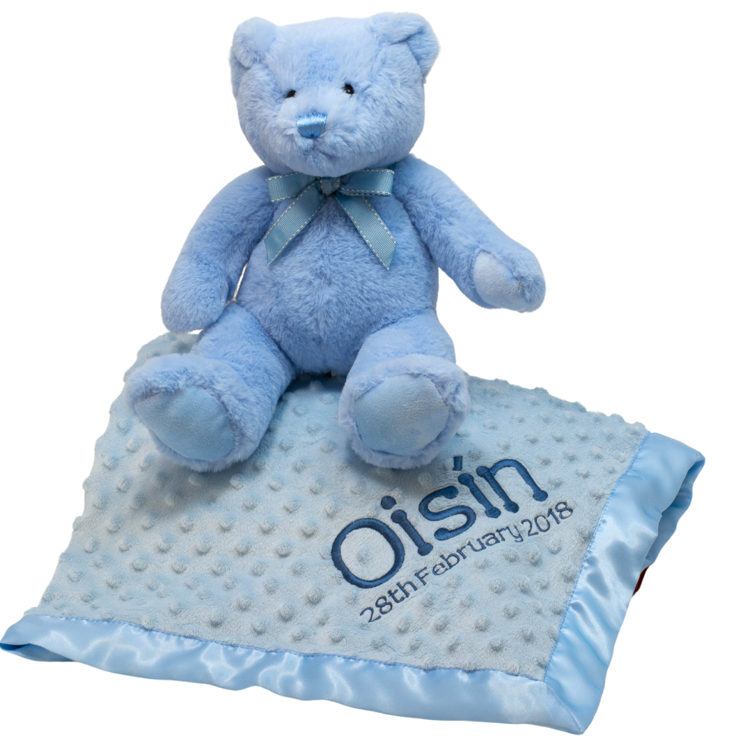 Personalised Gift Set for Baby Boy - Bedtime Snuggles with Teddy