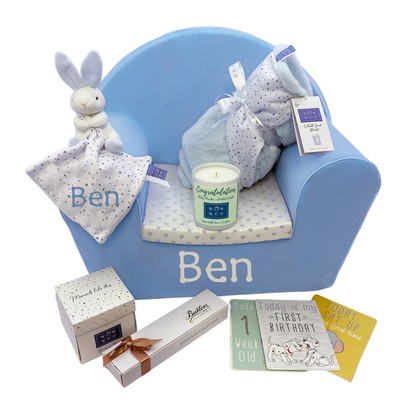 Personalised Baby Gift Set - Ultimate 6 piece Bestseller for Boys