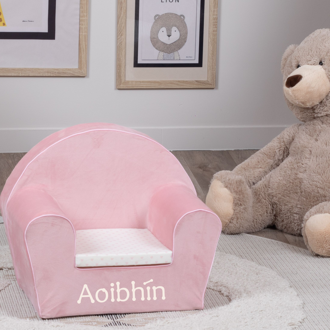 Personalised Chair - Little Miss Muffet - Velvet 6months - 4 years