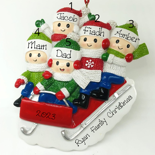 Personalised Christmas Ornament - Sleigh Ride Fun 5