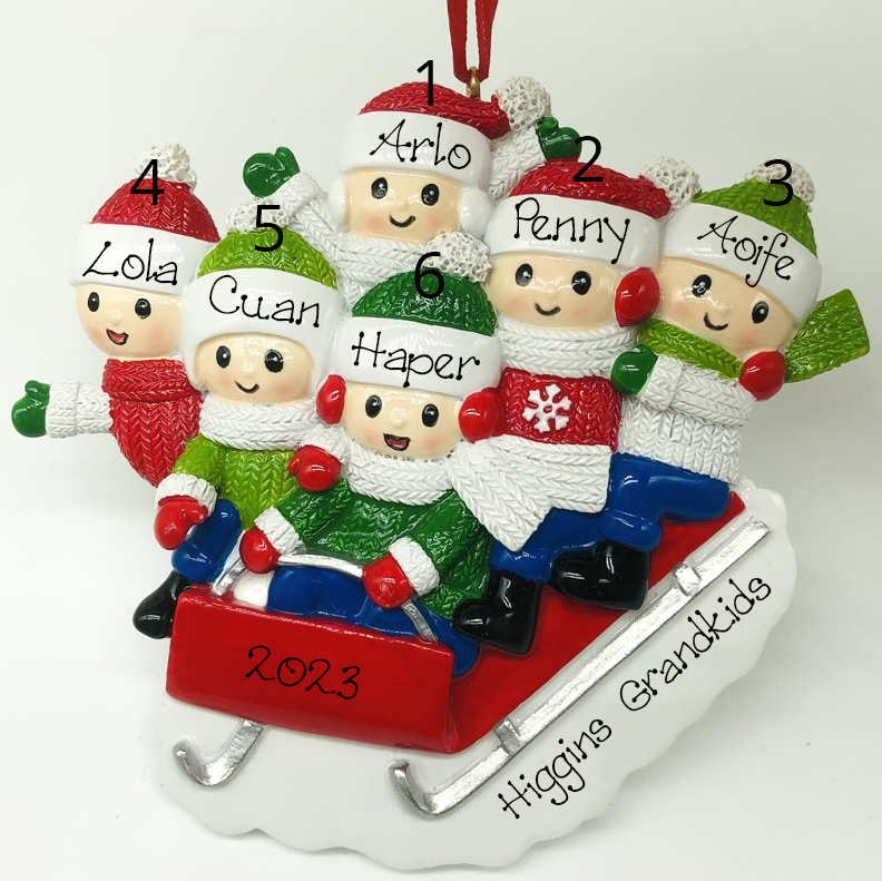 Personalised Christmas Ornaments - Sleigh Ride Fun 6 Coming Soon