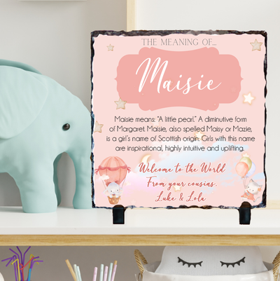 Personalised Slate for Girls - The Meaning of a Name