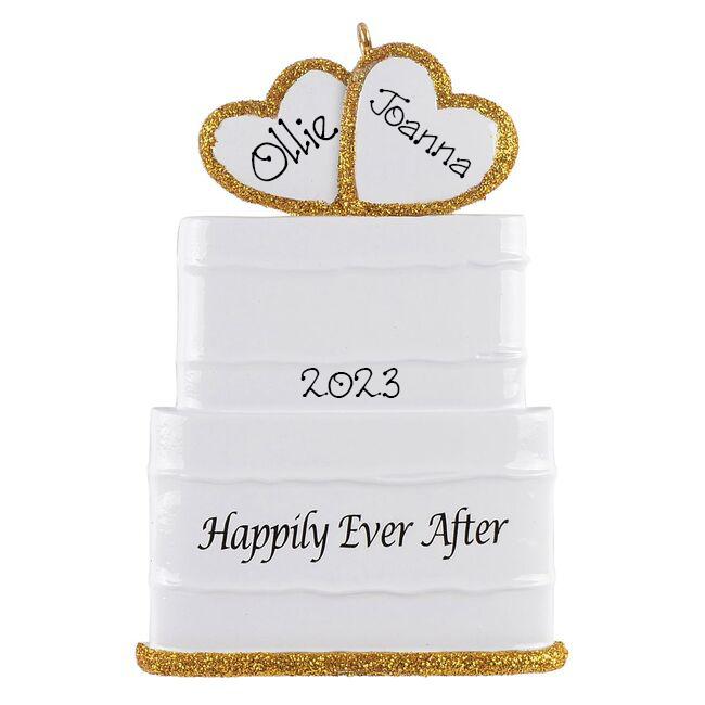 Personalised Christmas Ornament - Happily Ever After Cake