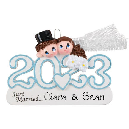 Personalised Christmas Ornament - Just Married 2023