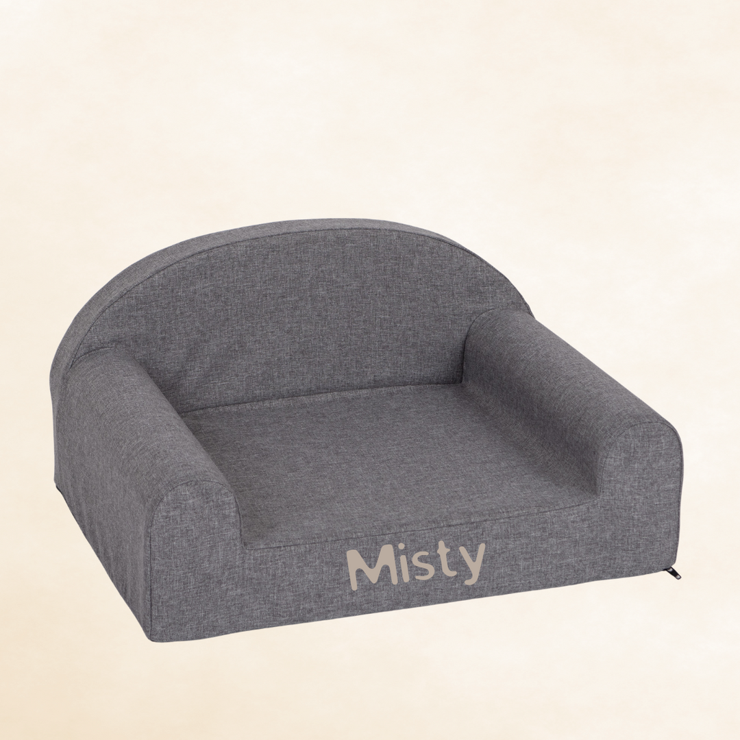 Personalised Pet Bed - Small - Smokey Snooze Grey