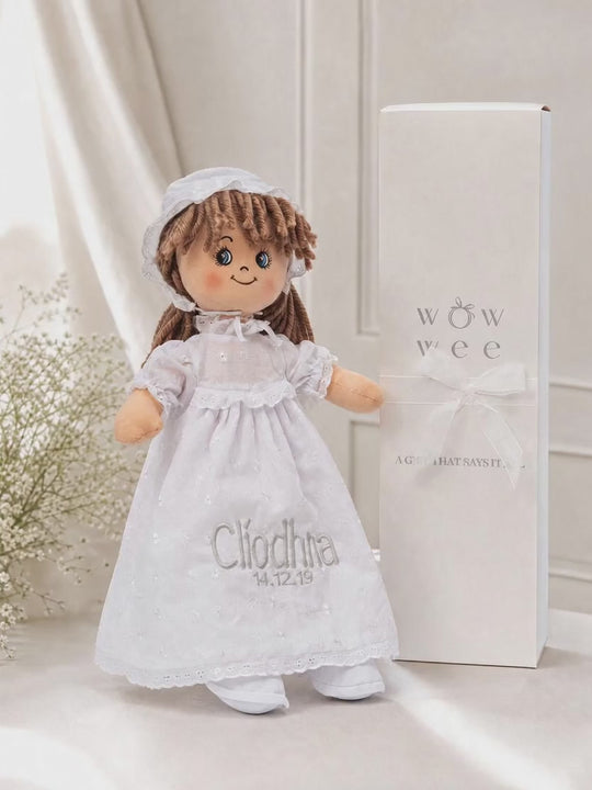 Personalised Christening Rag Doll - Award Winning BEST SELLER ⭐️⭐️⭐️⭐️⭐️