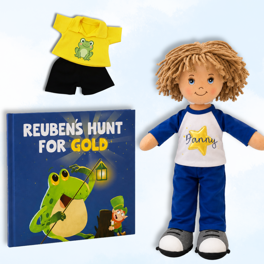Personalised Rag Boy Gift Set - PJ Buddy, Outfit & Book