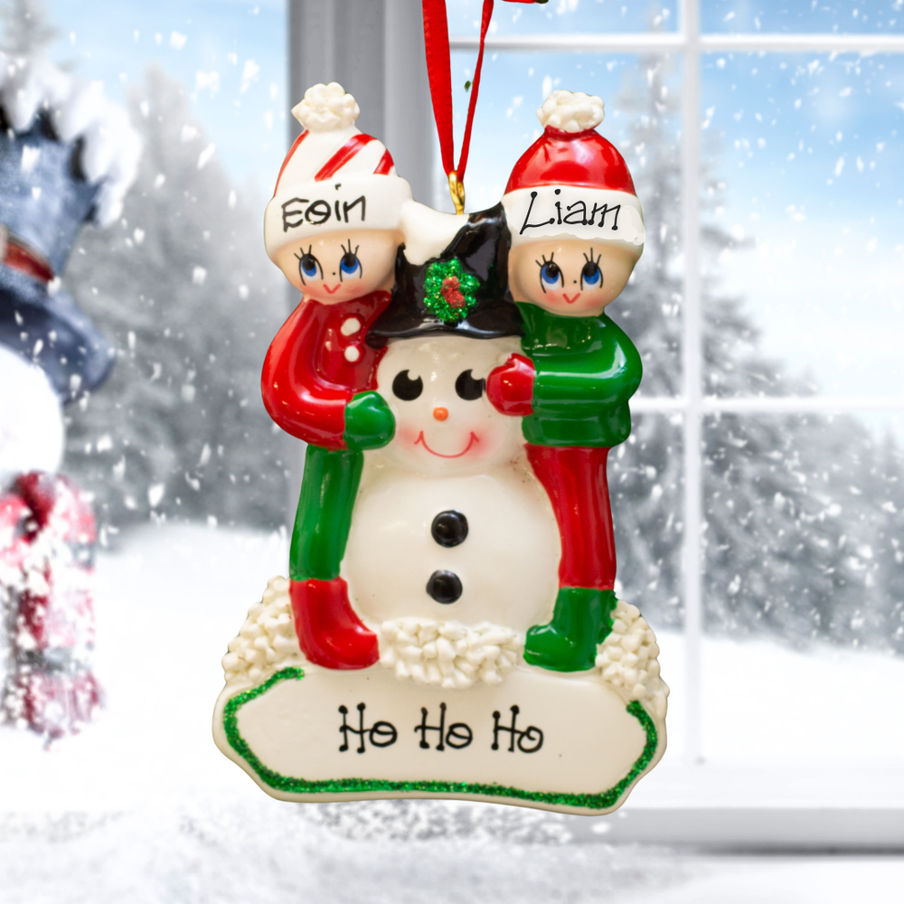 Personalised Christmas Ornament - Making a Snowman 2