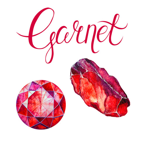 JANUARY Garnet Red Birthstone Necklace in WowWee gift box