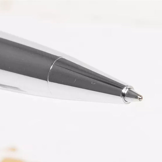Personalised Stratton Ball Point Pen - Two Tone Silver Etched Motif Design