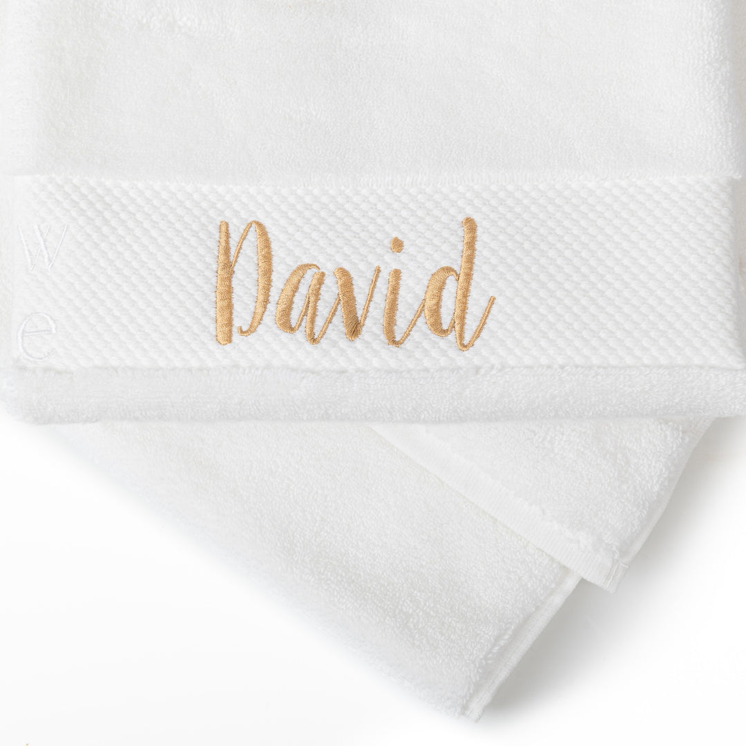 Personalised Signature Luxury Set of 2 Hand Towels – 750gsm