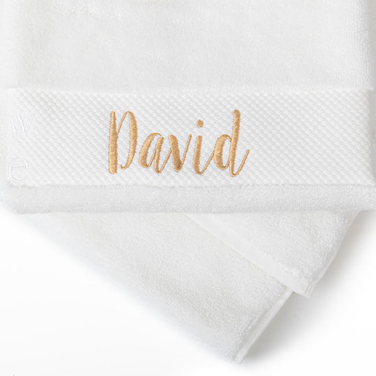 Personalised Signature Luxury Set of 2 Hand Towels – 750gsm