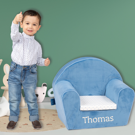 Personalised Chair - Little Boy Blue - Luxurious Velvet