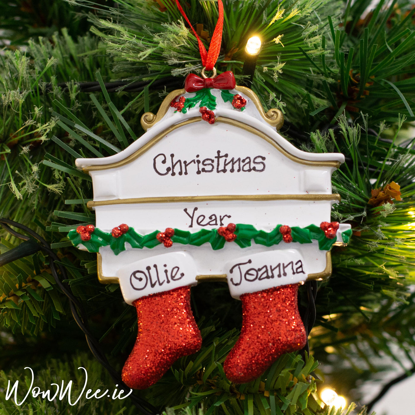 Personalised Christmas Ornament - Mantle 2 - WowWee.ie Personalised Gifts