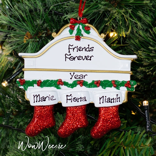 Personalised Christmas Ornament - Mantle 3 - WowWee.ie Personalised Gifts