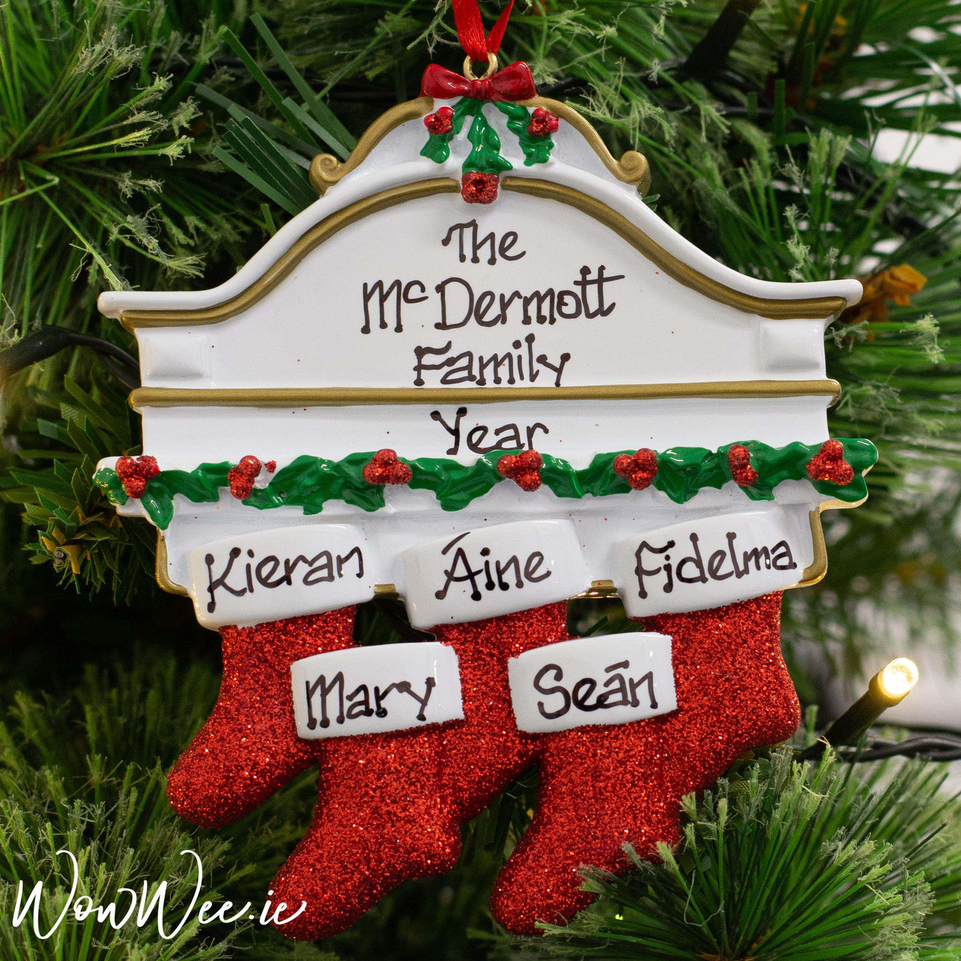 Personalised Christmas Decorations - Mantle 5 - WowWee.ie Personalised Gifts