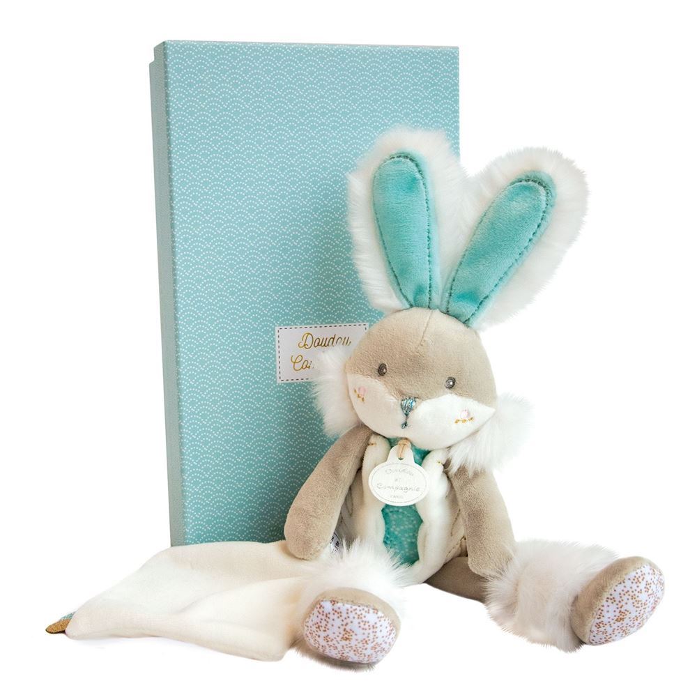 Personalised Comforter - Almond Sugar Bunny- 26cm Deluxe Gift Box - NEW - WowWee.ie Personalised Gifts