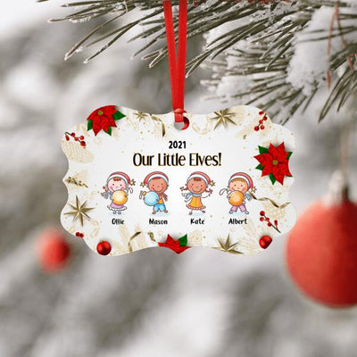 Personalised Grandchildren Christmas Ornament - Life Is Better With Little Kids up to 16 people