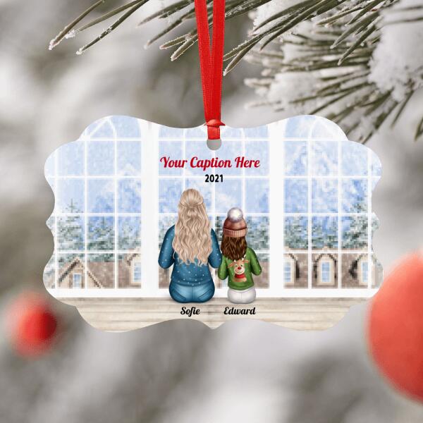 Personalised Christmas Jumpers Ornament - Mother & Child