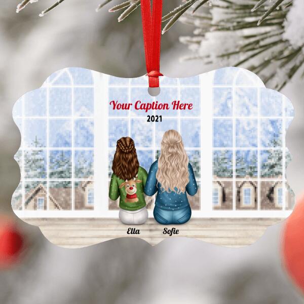 Personalised Christmas Jumpers Ornament - Mother & Teenager
